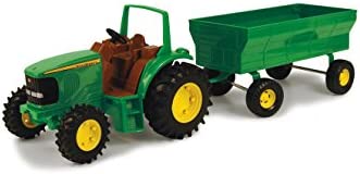 Brand new 💯 TOMY John Deere Kids Tractor Toy With Flarebox Wagon Set 8 Inches 🎁