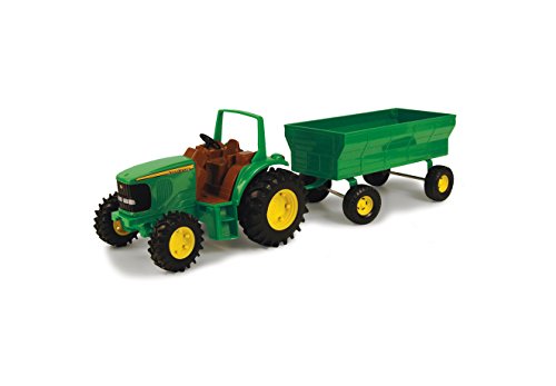 Brand new 💯 TOMY John Deere Kids Tractor Toy With Flarebox Wagon Set 8 Inches 🎁