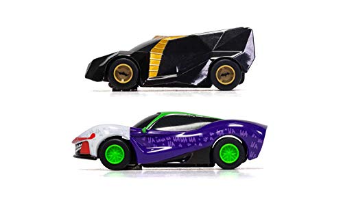 Best Sale 😉 Micro Scalextric Justice League Batman Vs Joker Battery Powered 1:64 Slot Car Race Track Set G1155T  Black 😀