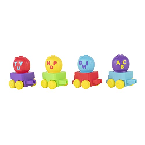 Hot Sale 👏 Musical Alphabet Train With JJ-Features Alphabet Train With Music,Sounds &amp; Phrases-4 Alphabet Wagons,1 JJ Conductor Figure-Plays Clips Of ‘ABC Song’-Toys For Kids And Preschoolers 🥰