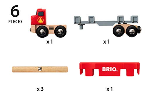 Cheapest 😀 World 33657 – Lumber Truck – 6 Piece Wooden Toy Train For Kids Ages 3 And Up  Grey 😉