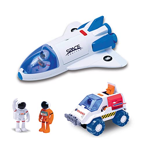 Buy 👏 Stro Venture Space Playset – Toy Space Shuttle &amp; Space Rover With Lights And Sound &amp; 2 Astronaut Figurine Gift Toys For Boys And 👧 Girls ⌛