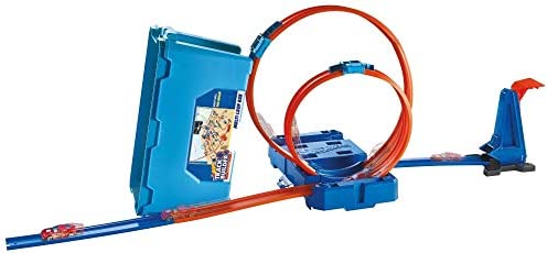 Deals ⌛ Track Builder Multi Loop Box Ultimate Storage 10 Feet Of Track Connectors Launcher Diecast Car Portable Ages 4 And Abov 🌟