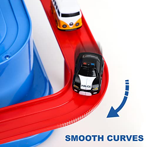 New 🎁 Car Adventure Toys Race Track For Toddlers – Boy Toy &amp; Race Tracks For Boys – Toddler Car Toys Preschool Educational Toy Cars For Kids 3 4 5 6 7 Year Old Car Track Gifts For Kids 🔥