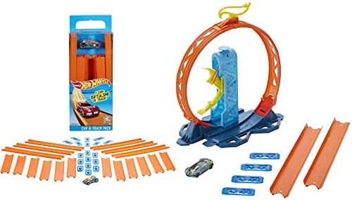 Coupon ⭐ Track Builder Straight Track With Car [Styles May Vary] 👍