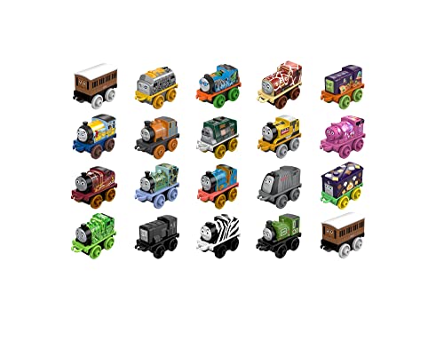 Budget ⌛ MINIS Toy Train Pack Set Of 20 Miniature Push-Along Engines And Railway Vehicles For Preschool Pretend Play ⌛