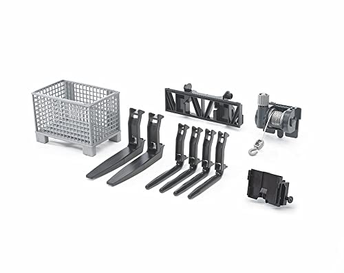 Top 10 😀 Toys – Construction Realistic Attachments And Accessories For Frontloader Vehicle Including A Basket Pallet Winch And Forks – Ages 3+ ⌛