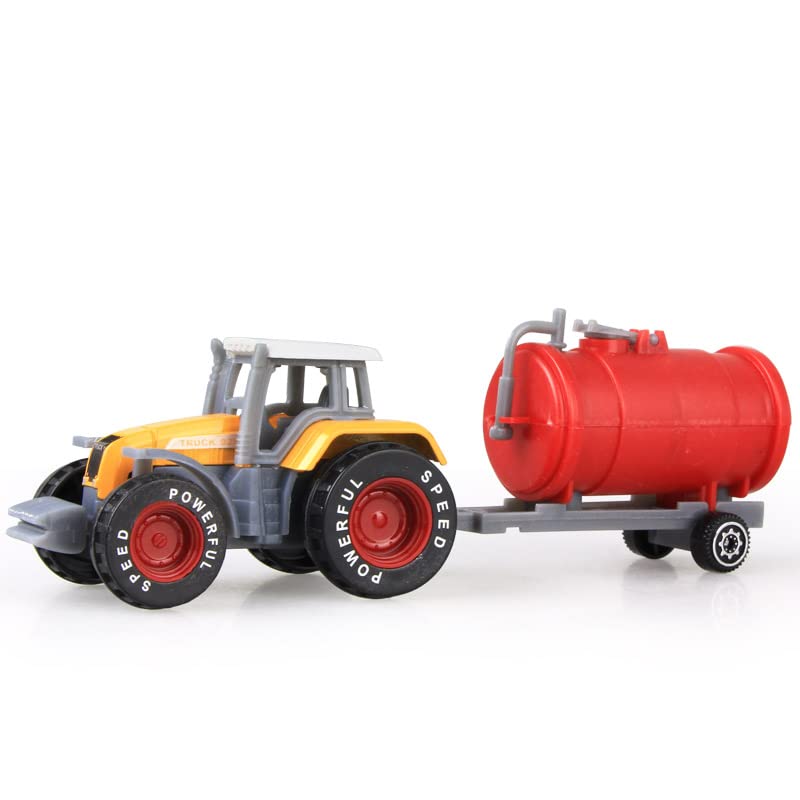 Best Pirce 🥰 Kid’s Farm Tractor Toys With Trailers ,Alloy And ABS Toy Truck Realistic Tractor Vehicle Value Play Set（Set Of 4） 😉
