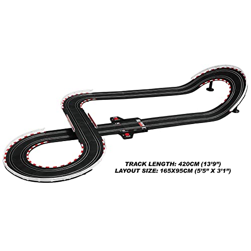 Best reviews of ⌛ : Super 251 USB Power Slot Car Racing Set LED Headlights Strong Magnetic Base Mechanical Lap Counter &amp; Powerbase Integrated As Combo Track For Ages 8 And Up 🥰