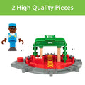Promo 🔔 World 33476 – Turntable &amp; Figure – 2 Piece Wooden Toy Train Accessory For Kids Ages 3 And Up 👍
