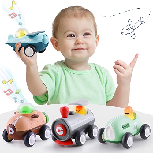 Promo ❤️ Baby Car Toys W/ Lights Music Toddler Push And Go Friction Powered Toy Set Kids Electronic Submarines Vehicle Playset 🥳 Birthday Gift For 12 18 Month 1 2 3 Years Old Boys 👧 Girls Infants 🌟