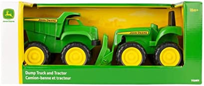 Brand new 😍 Sandbox Vehicle Set — Includes Dump Truck Toy And Tractor Toy With Loader — Girl And Boy Toys — Ages 18 Months And Up — 6 Inch — 2 Count ⌛