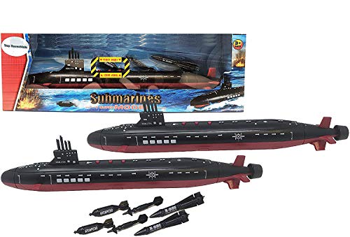 Promo 🎉 16.5 Inch Toy Navy Black Submarine With Sound Effects And Torpedo (2 Pack) 🤩