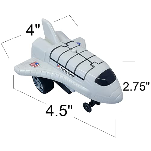 New 😉 Light Up Space Shuttle Toys Battery Operated Spaceship Toy With LEDs Sound And Push And Go Motion NASA Toys Outer Space Shuttle Toy Gifts For Boys And 👧 Girls Set Of 3 👍