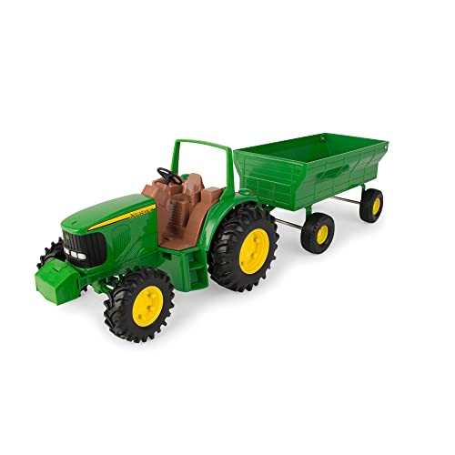 Brand new 💯 TOMY John Deere Kids Tractor Toy With Flarebox Wagon Set 8 Inches 🎁