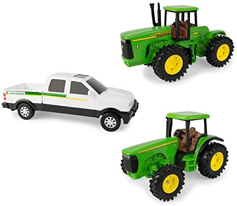 Brand new 💯 TOMY John Deere Kids Tractor Toy With Flarebox Wagon Set 8 Inches 🎁