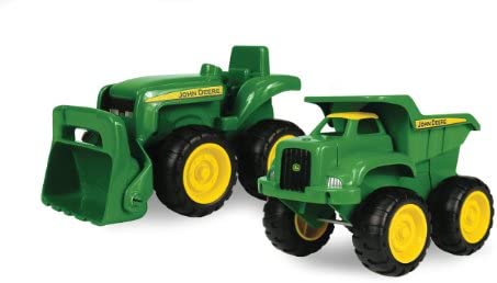 Brand new 😍 Sandbox Vehicle Set — Includes Dump Truck Toy And Tractor Toy With Loader — Girl And Boy Toys — Ages 18 Months And Up — 6 Inch — 2 Count ⌛
