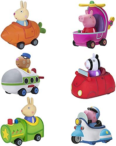 Hot Sale 😉 Mini Buggies 6 Pack Set – Peppa George Pig Zoe Zebra &amp; Richard Rabbit In Fun Vehicles &amp; Cars – Toy Gift For Kids – Ages 2+ 🥰