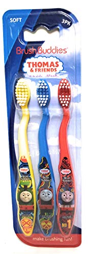 Best deal ✨ Thomas The Train &amp; Friends Soft Toothbrushes 3 Pack Brush Buddies (Blue Yellow Red) ✨