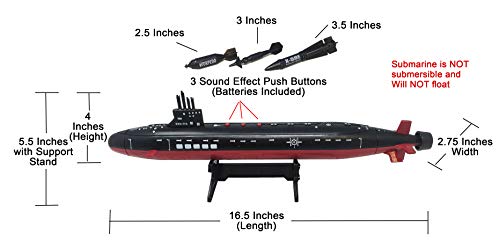 Promo 🎉 16.5 Inch Toy Navy Black Submarine With Sound Effects And Torpedo (2 Pack) 🤩