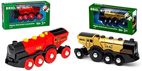 Cheapest ❤️ RIO World 33592 Mighty Red Action Locomotive | Battery Operated Toy Train With Light And Sound Effects For Kids Age 3 And Up 😀