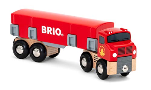 Cheapest 😀 World 33657 – Lumber Truck – 6 Piece Wooden Toy Train For Kids Ages 3 And Up  Grey 😉