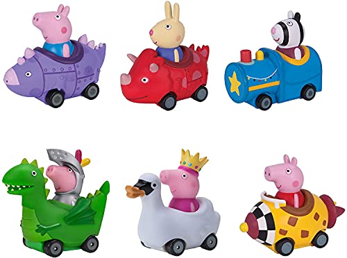 Hot Sale 😉 Mini Buggies 6 Pack Set – Peppa George Pig Zoe Zebra &amp; Richard Rabbit In Fun Vehicles &amp; Cars – Toy Gift For Kids – Ages 2+ 🥰