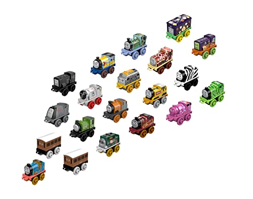 Budget ⌛ MINIS Toy Train Pack Set Of 20 Miniature Push-Along Engines And Railway Vehicles For Preschool Pretend Play ⌛