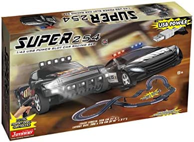 Best reviews of ⌛ : Super 251 USB Power Slot Car Racing Set LED Headlights Strong Magnetic Base Mechanical Lap Counter &amp; Powerbase Integrated As Combo Track For Ages 8 And Up 🥰