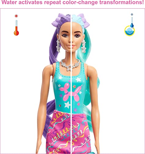 New 👍 Color Reveal Doll Glittery Purple With 25 Hairstyling &amp; Party-Themed Surprises Including 10 Plug-in Hair Pieces Gift For Kids 3 Years Old &amp; Up 👍