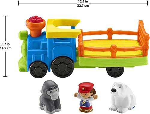 Flash Sale 😀 Little People Zoo Train Toy With Music And Sounds For Toddlers 1 Conductor And 2 Animal Toy Figures Choo-Choo Zoo Train 🎉