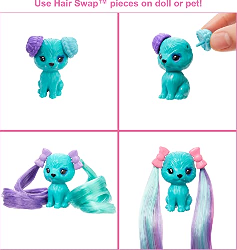 New 👍 Color Reveal Doll Glittery Purple With 25 Hairstyling &amp; Party-Themed Surprises Including 10 Plug-in Hair Pieces Gift For Kids 3 Years Old &amp; Up 👍