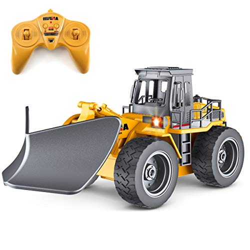 Deals 🛒 Fisca RC Truck Remote Control Snow Plow 6 Channel 2.4G Alloy Snow Sweeper Vehicle 4WD Tractor Toy With Lights For Kid 🛒