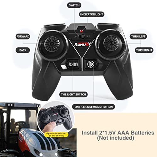 Coupon 🔔 Remote Control Tractor Toy RC Truck With Trailer Farm Vehicle Toys Barrel Trailer With Spread Tubes Frontloader 1/24 Scale 2.4Ghz Farm Playset Toy For Kids Age 5 6 7 8 9 Up Years Old… ✨