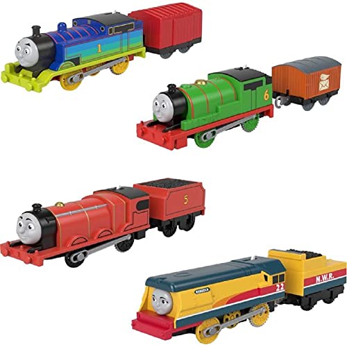 Hot Sale 🔔 Percy James &amp; Rebecca Train Engine Set – Set Of 4 Motorized Toy Train Engines For Preschool Kids Ages 3 Years &amp; Ol 🛒