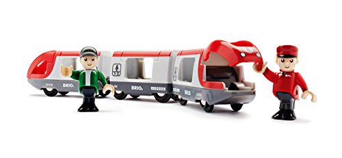 Hot Sale 🔥 RIO World 33505 – Travel Train – 5 Piece Wooden Toy Train Set For Kids Age 3 And Up ✨