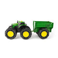 Best Sale 👍 Toddler Toys Lights And Sounds Monster Treads Tractor Toy With Wagon 8 Inch Green Ages 3+  Red 🥰