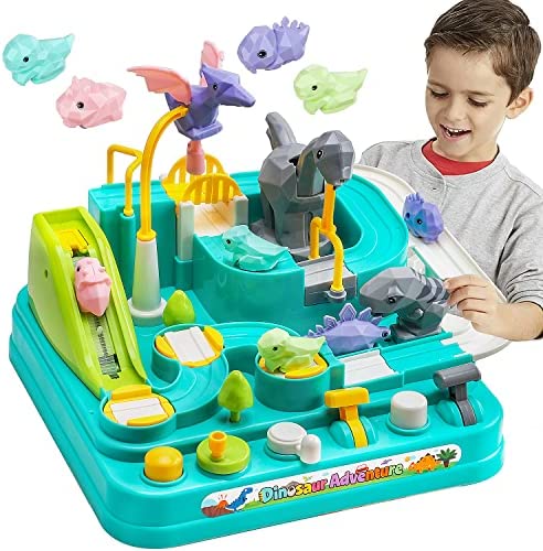 New 🎁 Car Adventure Toys Race Track For Toddlers – Boy Toy &amp; Race Tracks For Boys – Toddler Car Toys Preschool Educational Toy Cars For Kids 3 4 5 6 7 Year Old Car Track Gifts For Kids 🔥