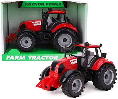 Outlet 🤩 Friction Powered Farm Tractor With Opening Bonnet (Pink) 🔥