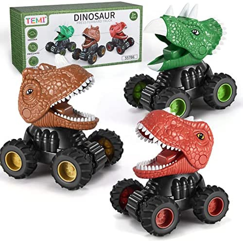 New 🤩 3 Pack Electric Walking Dinosaur Toys For Toddlers 2-4 3-5 Years With Roar Sounds And Lights Up Realistic Robot T-Rex Brachiosaurus Stegosaurus Dinosaur Figures For Kids 🎉