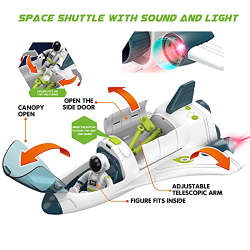 Cheap 🤩 Space Shuttle Toys For 3 4 5 6 7 Year Old Boys [Lights &amp; Sounds] Space Toys For Kids 3-5 With 2 Astronauts Toy Shuttle And Rover Spaceship Toys Playsets 🥳 Birthday Easter Boys 👧 Girls 😍