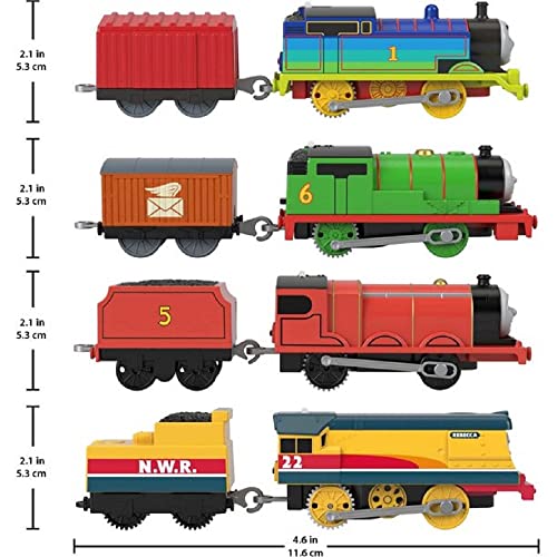 Hot Sale 🔔 Percy James &amp; Rebecca Train Engine Set – Set Of 4 Motorized Toy Train Engines For Preschool Kids Ages 3 Years &amp; Ol 🛒