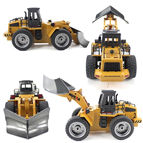 Deals 🛒 Fisca RC Truck Remote Control Snow Plow 6 Channel 2.4G Alloy Snow Sweeper Vehicle 4WD Tractor Toy With Lights For Kid 🛒