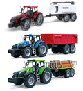 Coupon 🧨 Friction Powered Farm Tractor Vehicles 16.5″ Includes Farmer Tractor Water Tank And Log Trailer Push &amp; Go No Batteries Needed (3pc Set) 🌟