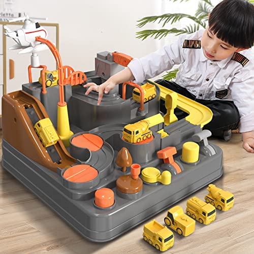 Best Pirce 🧨 Kids Race Track Toys For Boy Car Adventure Toy For 3 4 5 6 7 Years Old Boys 👧 Girls Puzzle Rail Car City Rescue Playsets Magnet Toys W/ 3 Mini Cars Preschool Educational Car Games Gift Toys 🌟