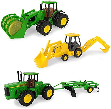 Brand new 💯 TOMY John Deere Kids Tractor Toy With Flarebox Wagon Set 8 Inches 🎁