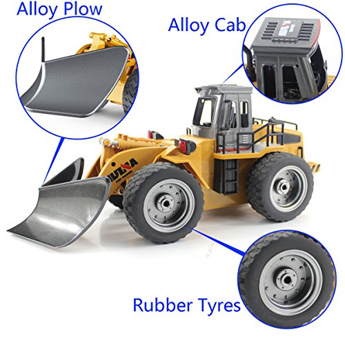Deals 🛒 Fisca RC Truck Remote Control Snow Plow 6 Channel 2.4G Alloy Snow Sweeper Vehicle 4WD Tractor Toy With Lights For Kid 🛒