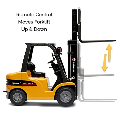 Deals 👏 Jumbo Remote Control Forklift 13 Inch Tall 8 Channel Full Functional Professional RC Forklift Construction Toys High Powered Motors 1:10 Scale – Heavy Metal – (TR-216) ❤️