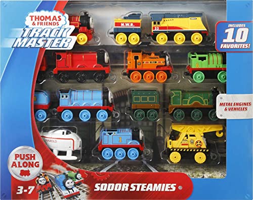 Deals 🛒 Price Thomas &amp; Friends Sodor Steamies 10-Pack Of Die-Cast Metal Push-Along Train Engines And Vehicles For Preschool Kids Ages 3 And Up 🛒