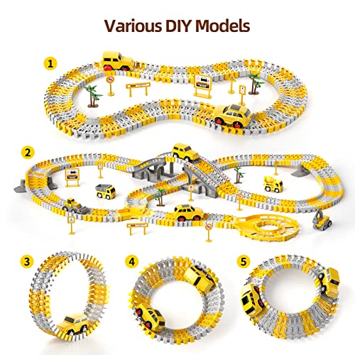 Wholesale 🔥 IHaHa 236 PCS Construction Toys Race Tracks For Boys Kids Toys 6 PCS Construction Car And Flexible Track Playset Create A Engineering Road For 3 4 5 6 Year Old Boys 👧 Girls Toys ⭐